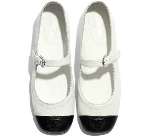 chanel black and white mary janes